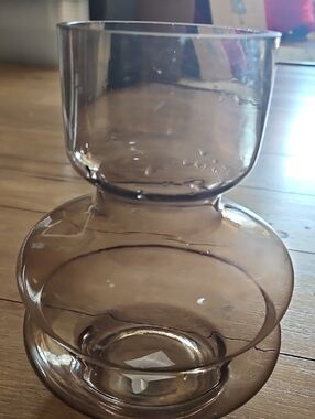 MCM Orgami Smoky Glass Decorative Vase - Home Accents